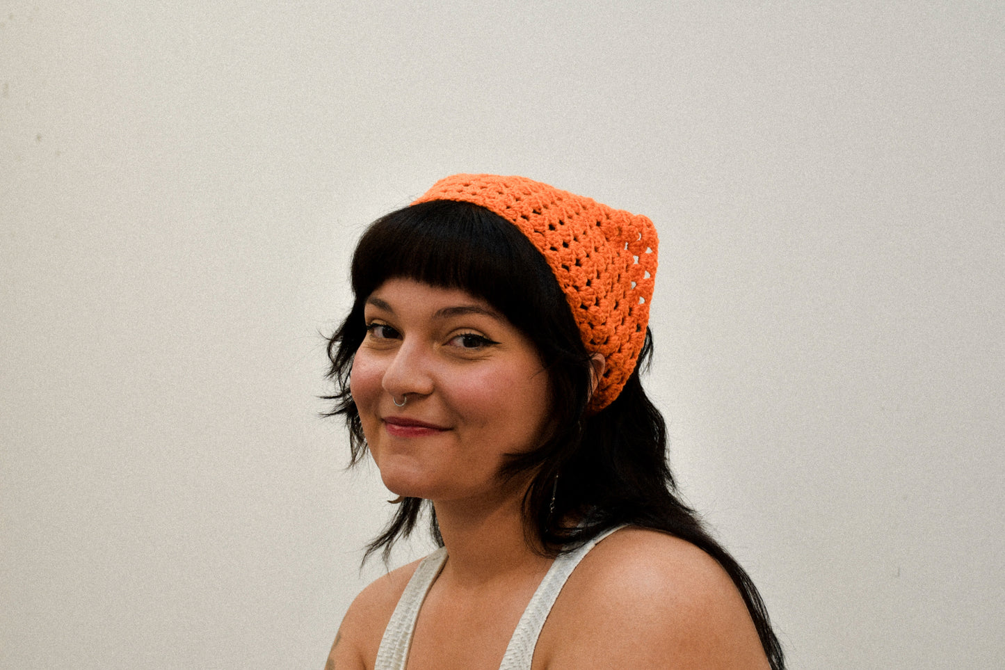 ORANGE CROCHET BANDANA