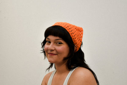 ORANGE CROCHET BANDANA