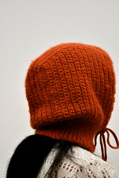 FLUFFY ORANGE BALACLAVA