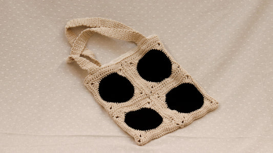 CROCHET CIRCLES MINI TOTE BAG