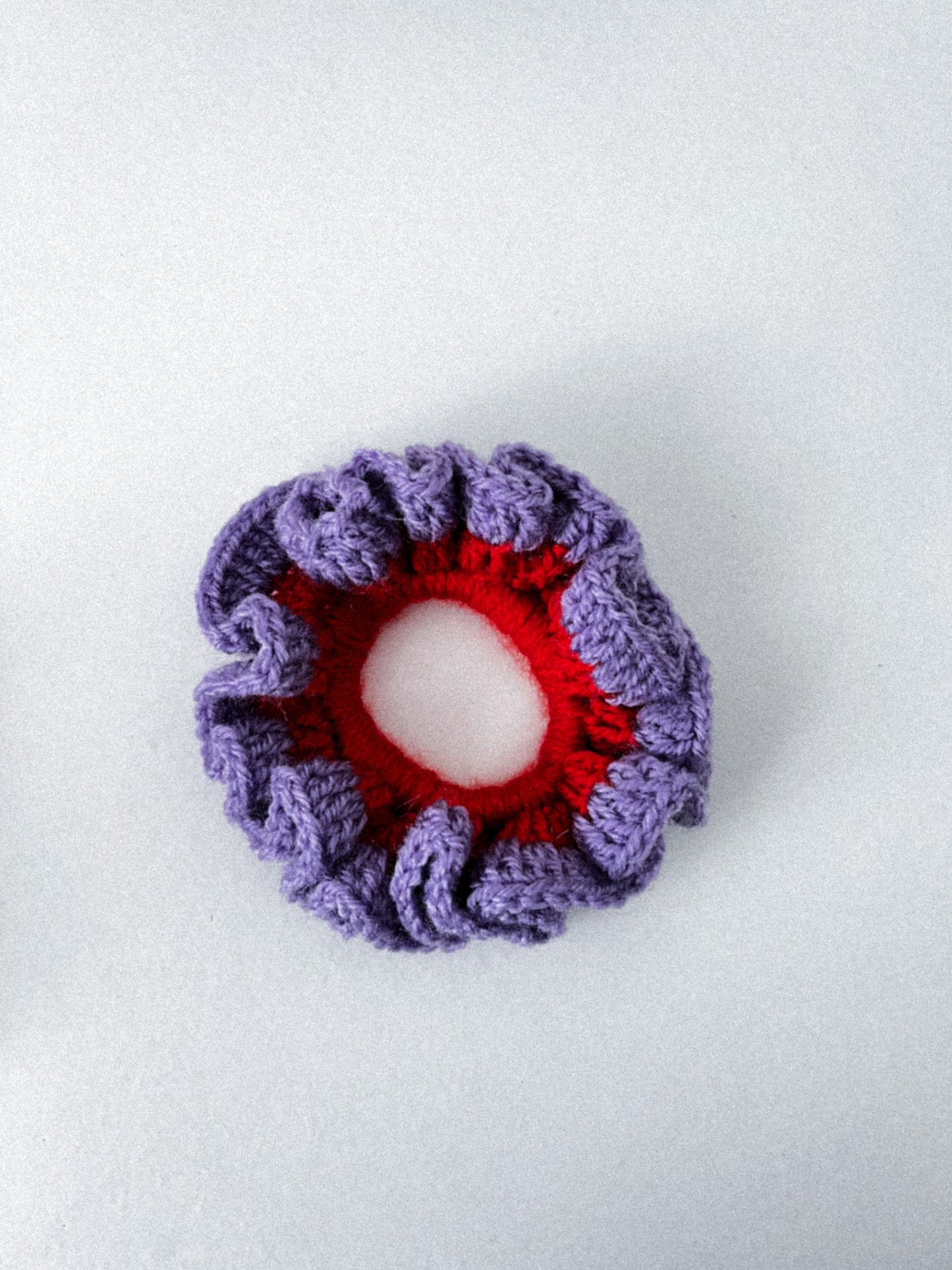 PURPLE&ORANGE CROCHET SCRUNCHIE